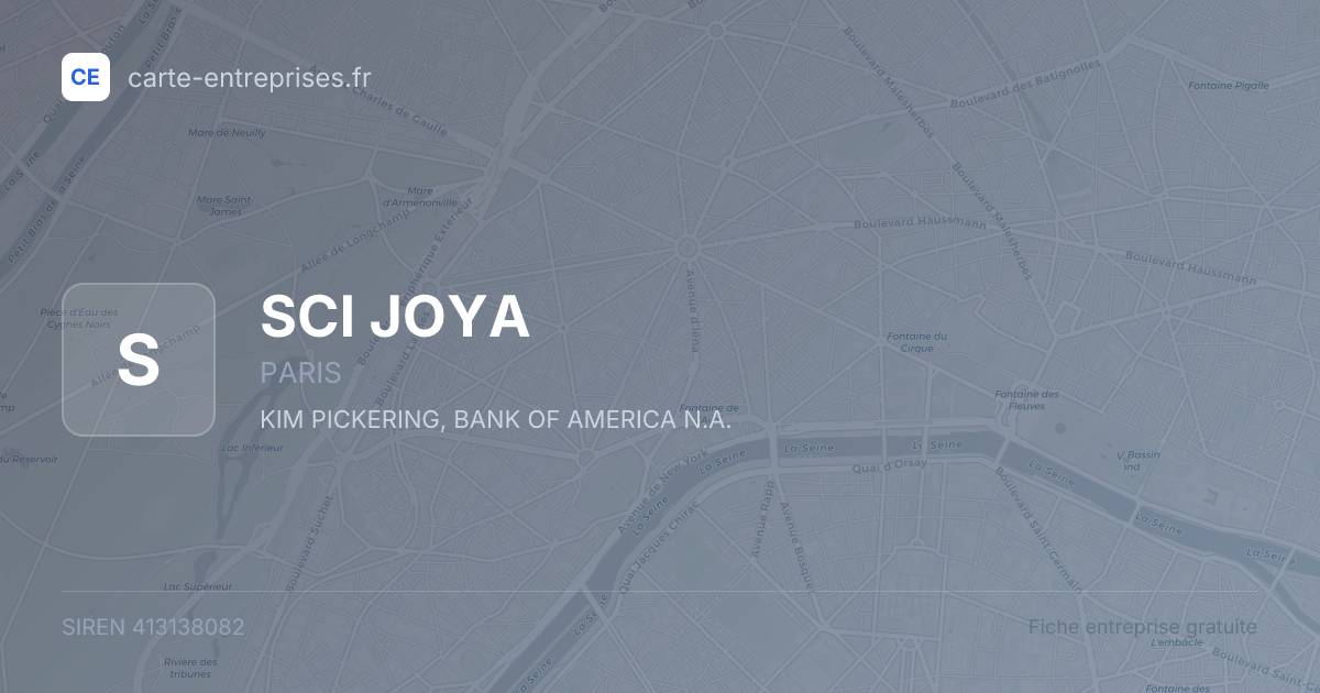 SCI JOYA — 413138082 — fiche entreprise