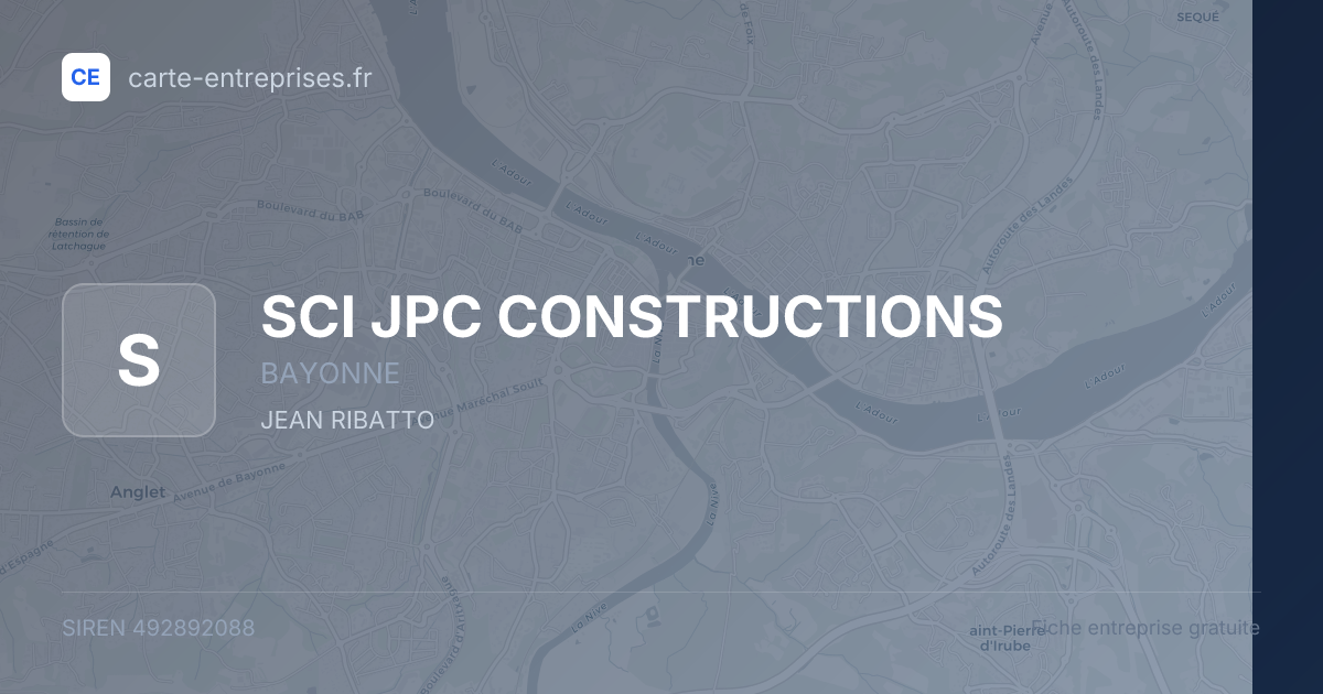 SCI JPC CONSTRUCTIONS — 492892088 — fiche entreprise