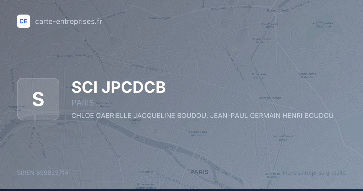 SCI JPCDCB — 899623714 — fiche entreprise