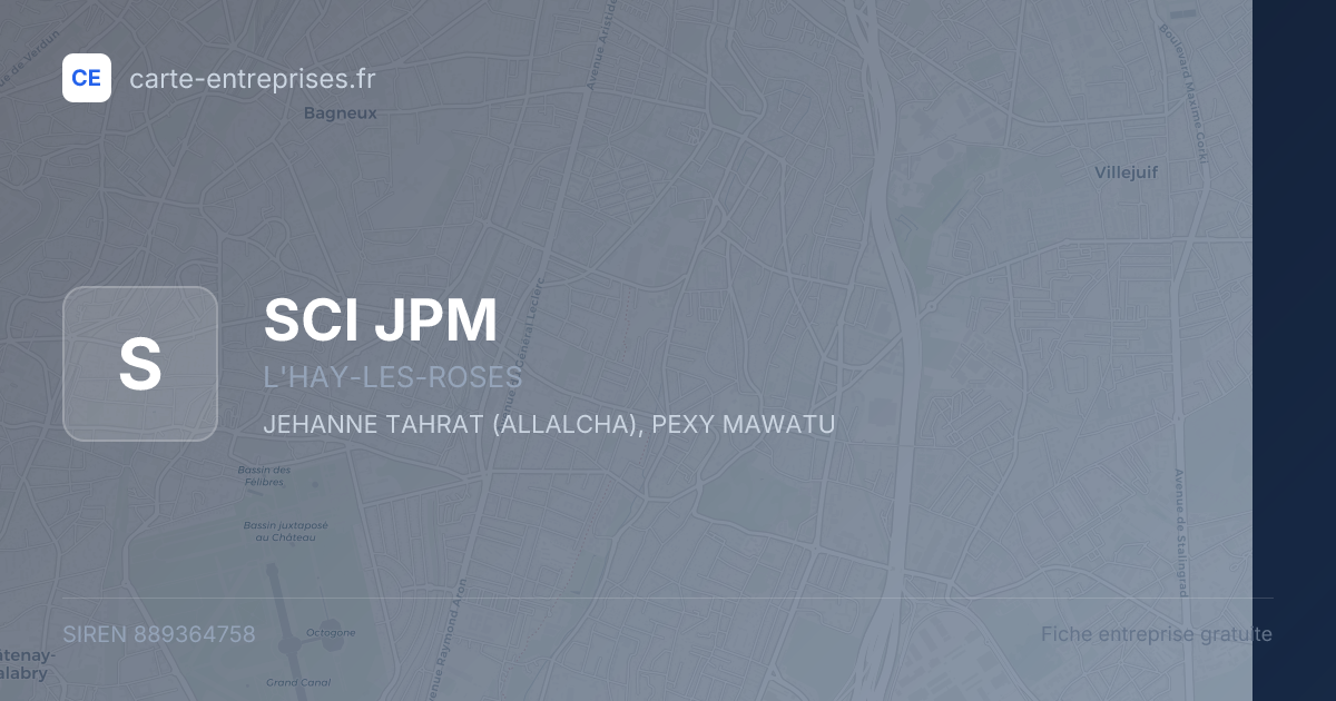 SCI JPM — 889364758 — fiche entreprise