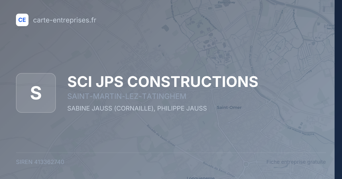 SCI JPS CONSTRUCTIONS — 413362740 — fiche entreprise