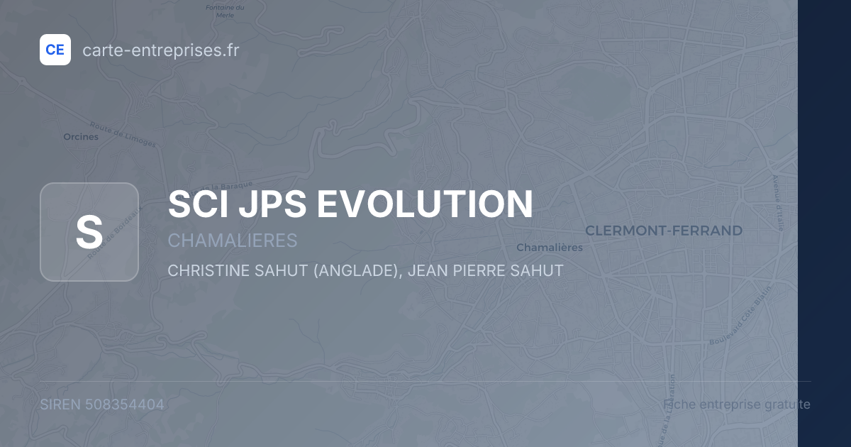 SCI JPS EVOLUTION — 508354404 — fiche entreprise