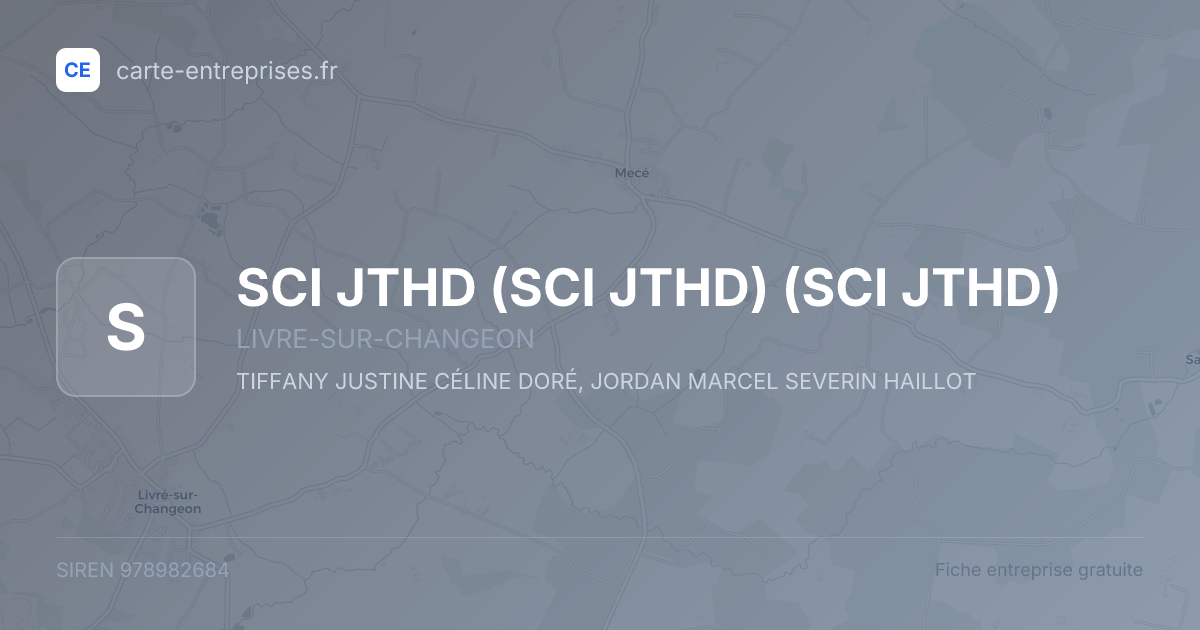 SCI JTHD (SCI JTHD) (SCI JTHD) — 978982684 — fiche entreprise