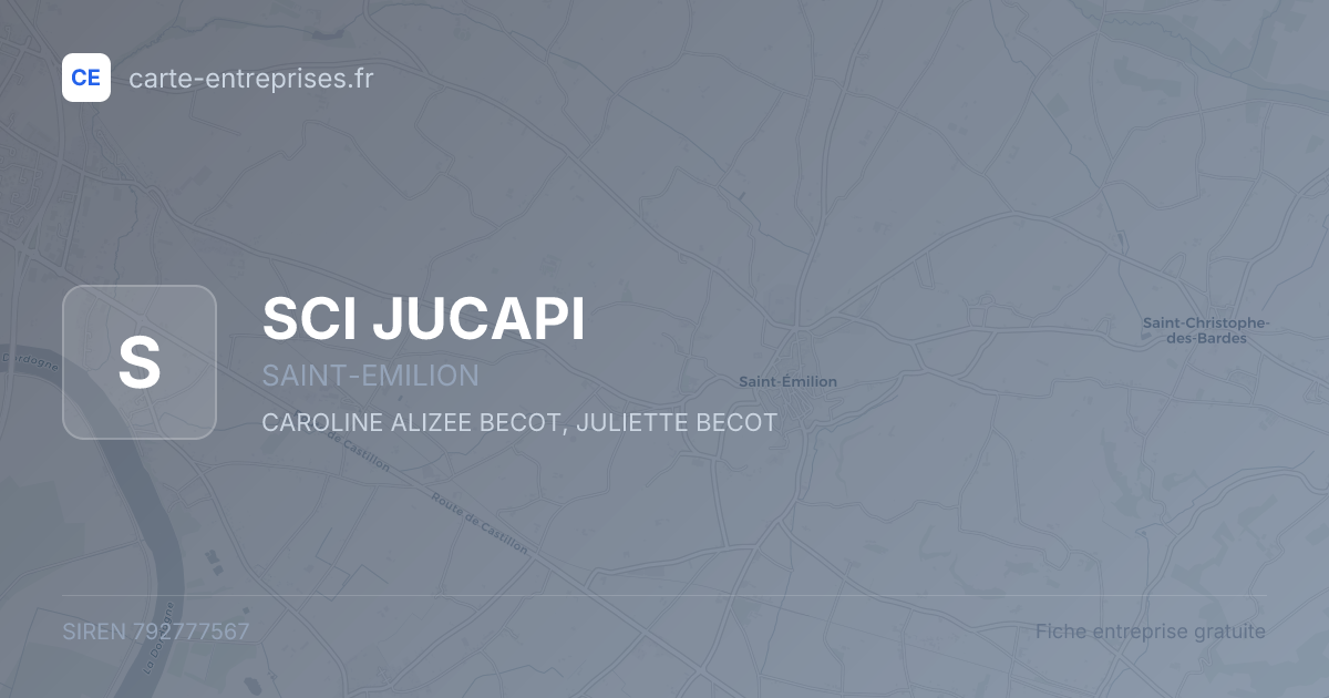 SCI JUCAPI — 792777567 — fiche entreprise