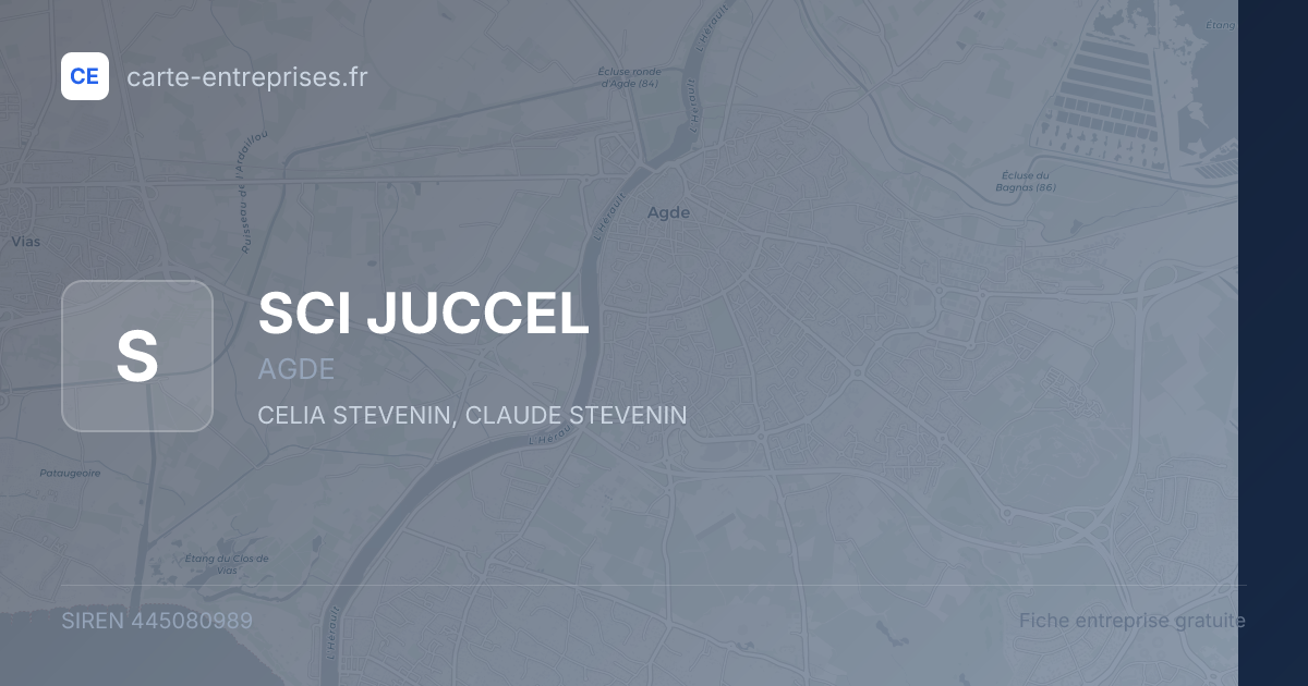 SCI JUCCEL — 445080989 — fiche entreprise