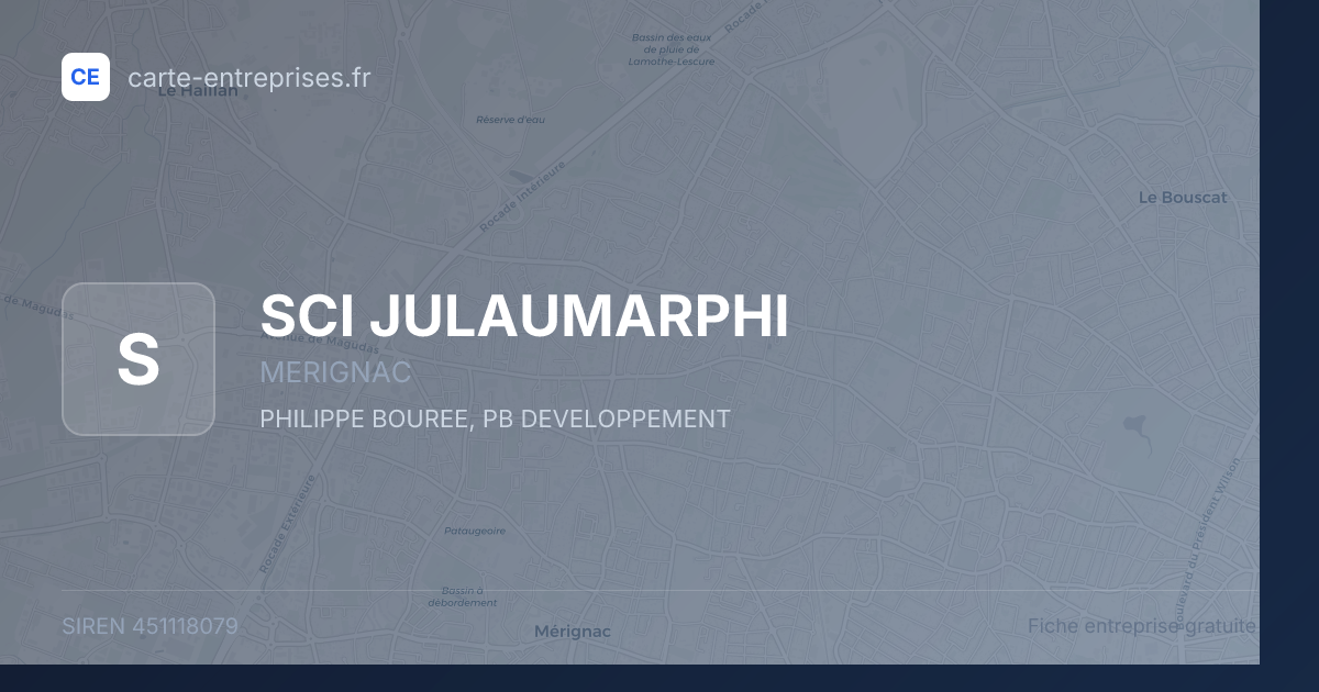 SCI JULAUMARPHI — 451118079 — fiche entreprise