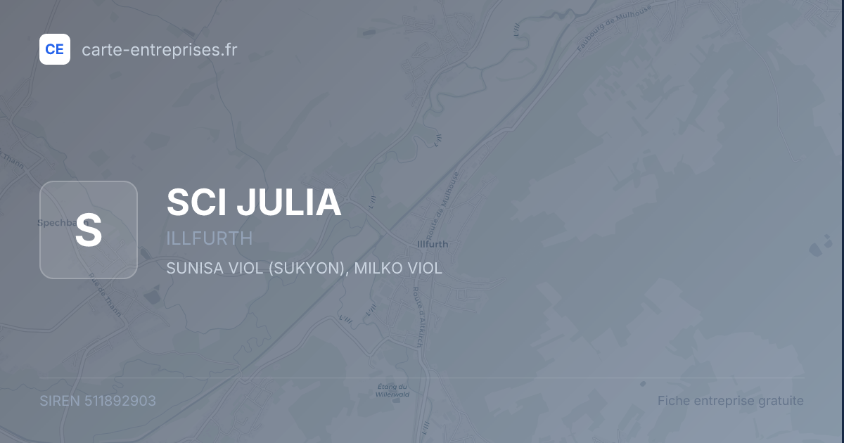 SCI JULIA — 511892903 — fiche entreprise