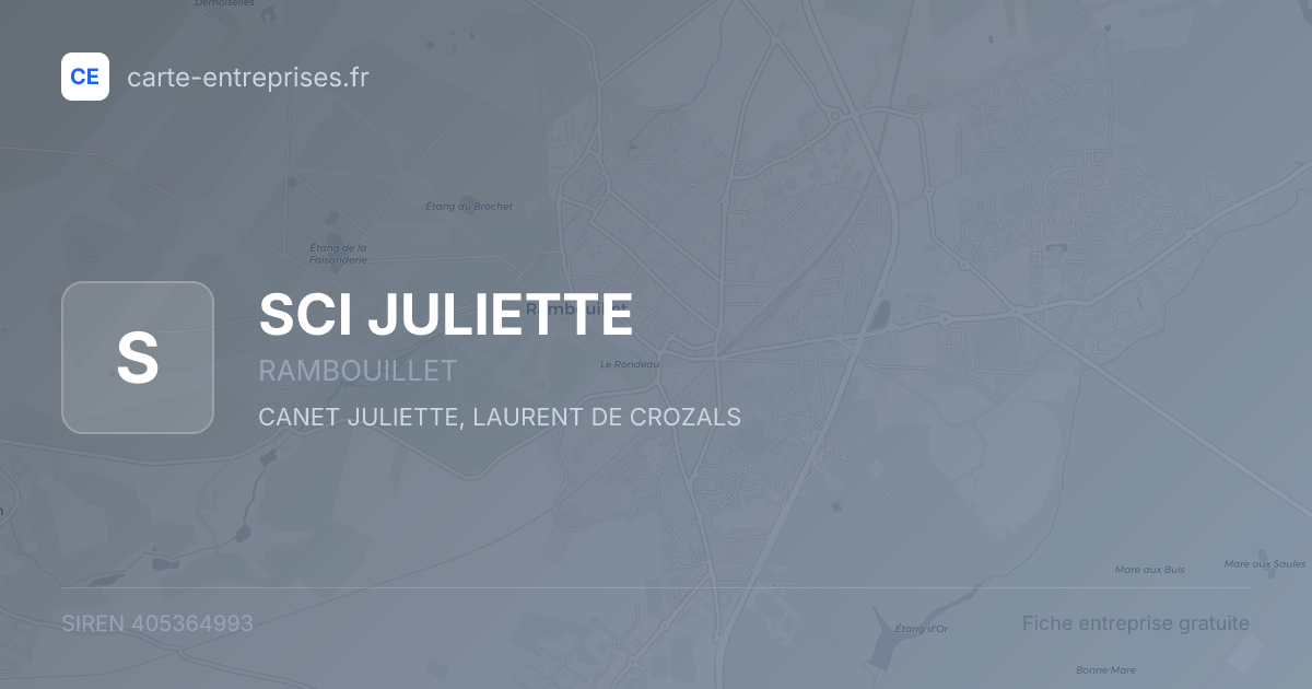 SCI JULIETTE — 405364993 — fiche entreprise