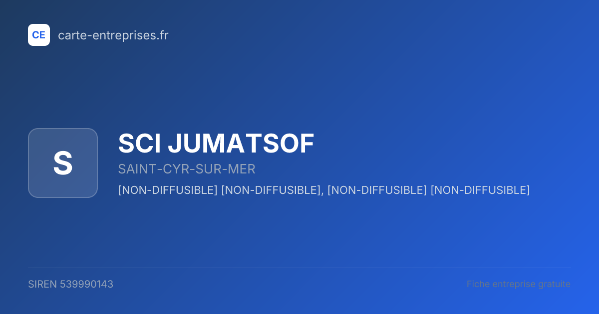 SCI JUMATSOF — 539990143 — fiche entreprise