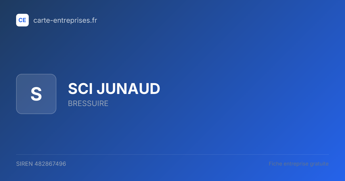 SCI JUNAUD — 482867496 — fiche entreprise