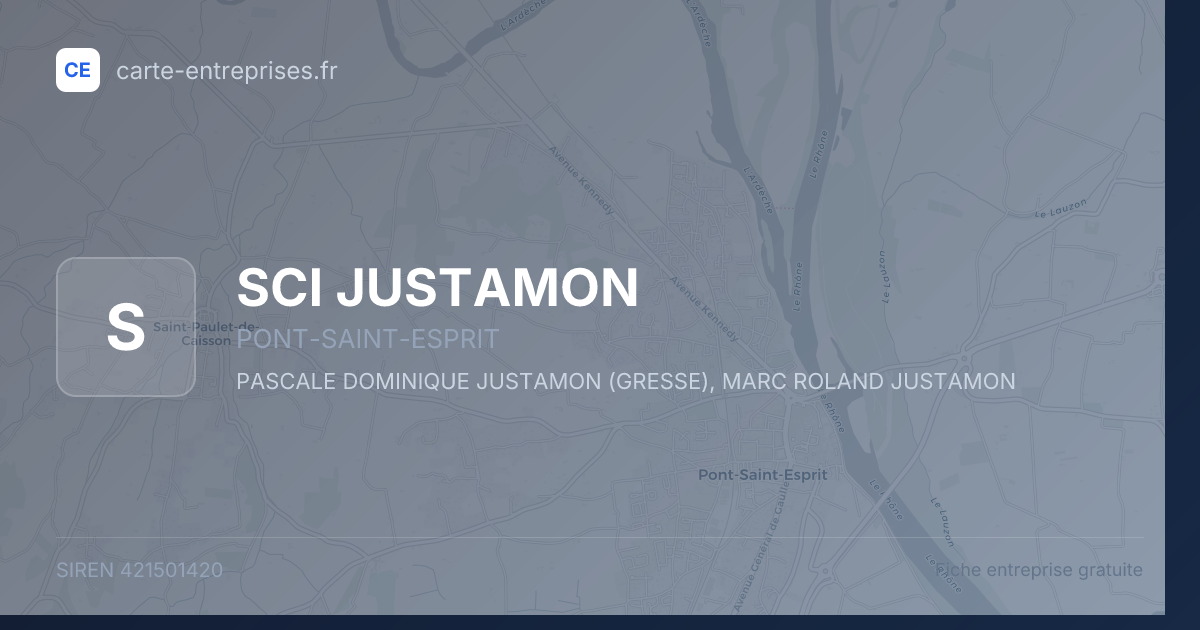 SCI JUSTAMON — 421501420 — fiche entreprise