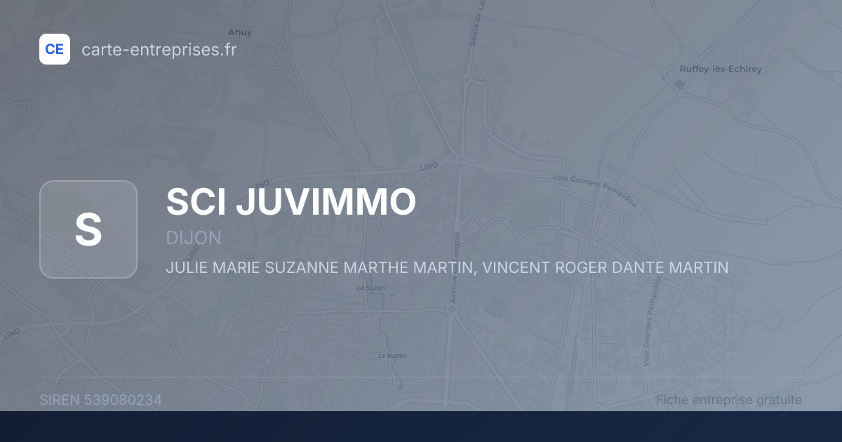 SCI JUVIMMO — 539080234 — fiche entreprise