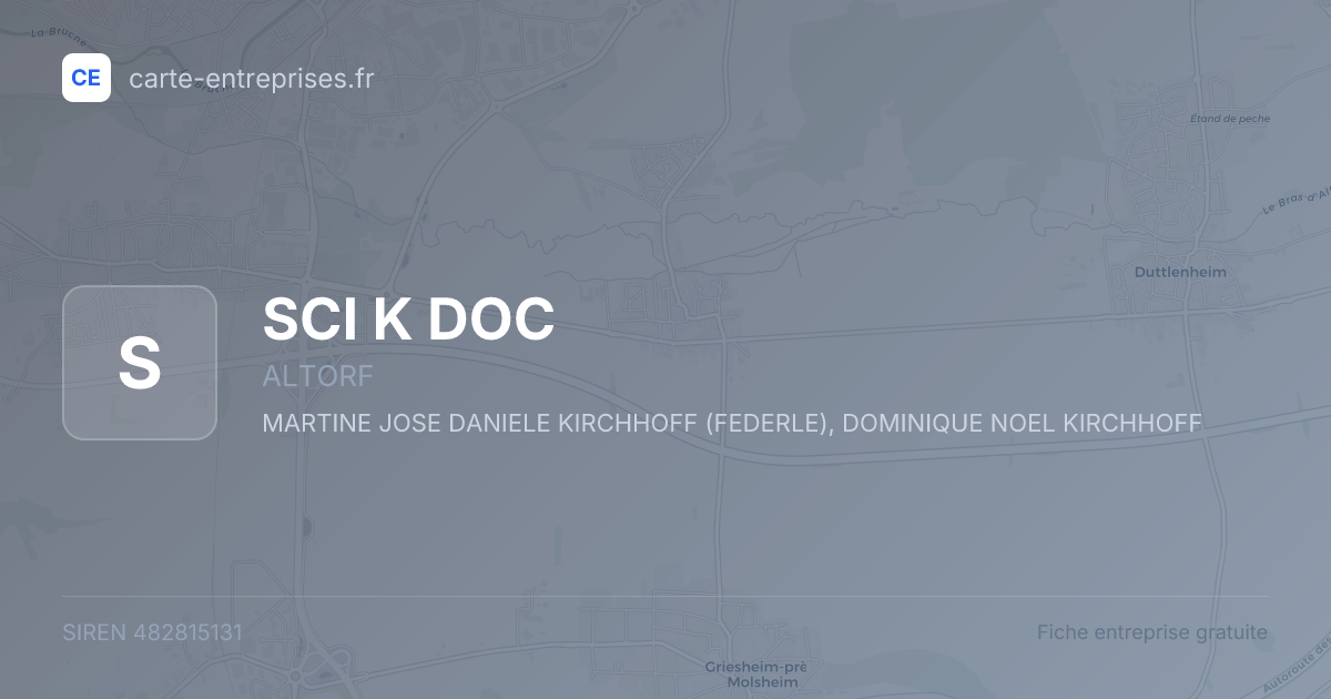 SCI K DOC — 482815131 — fiche entreprise