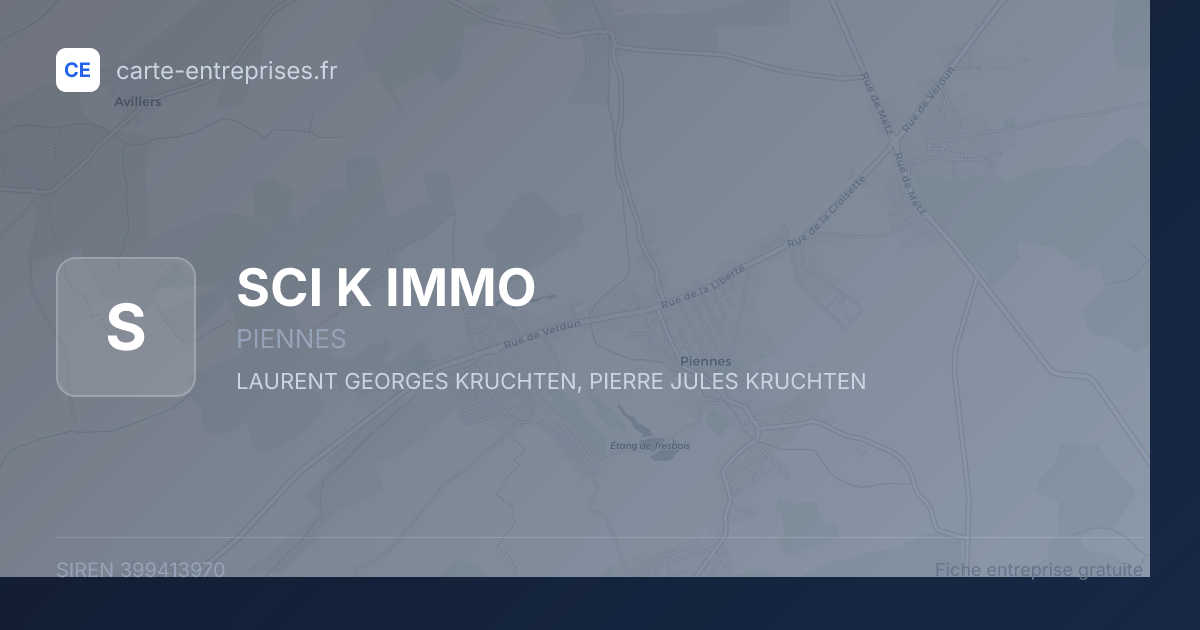 SCI K IMMO — 399413970 — fiche entreprise