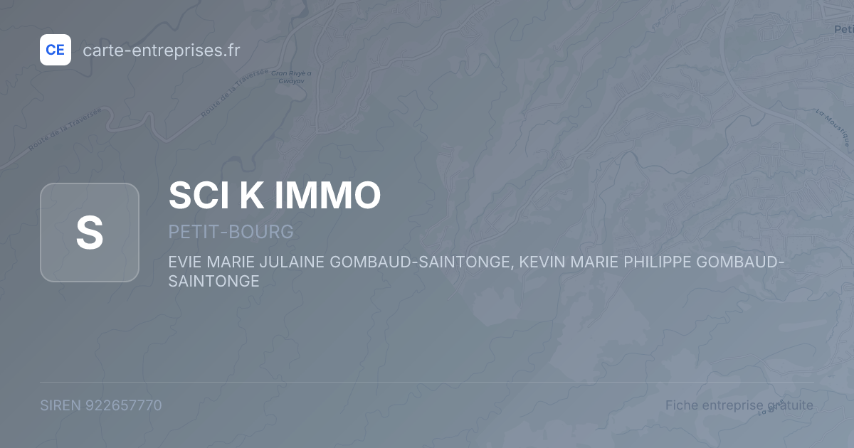 SCI K IMMO — 922657770 — fiche entreprise