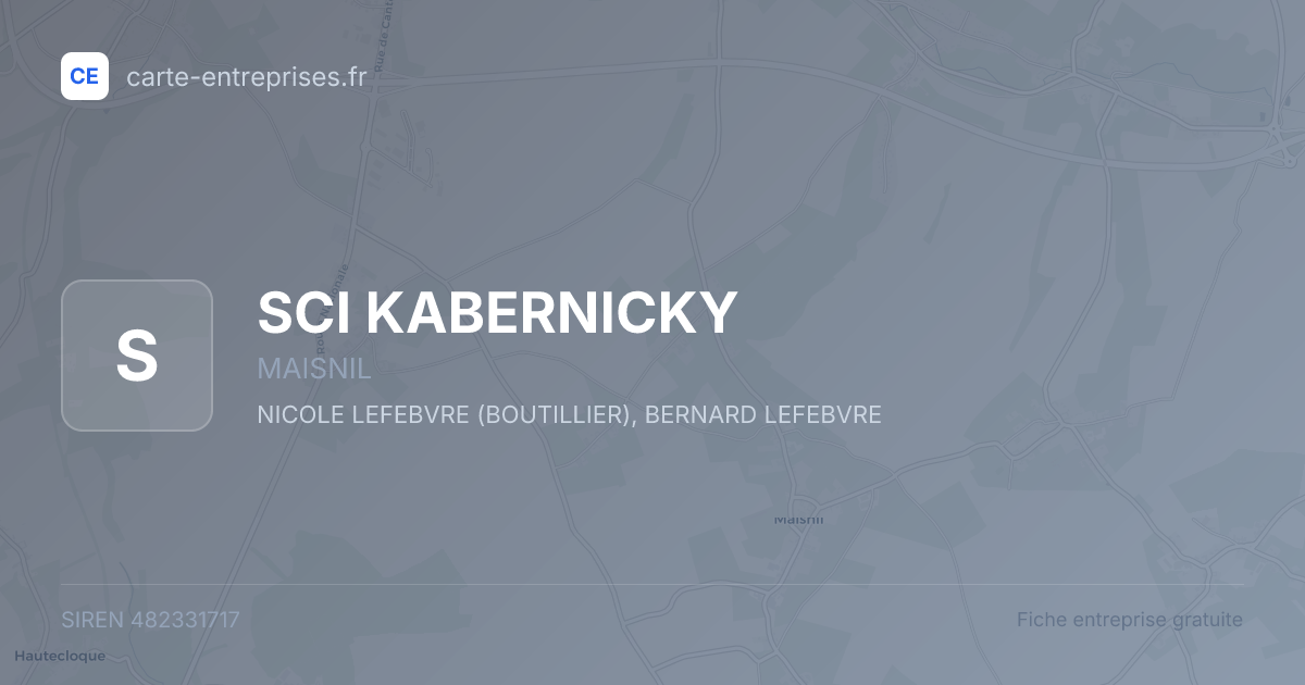 SCI KABERNICKY — 482331717 — fiche entreprise