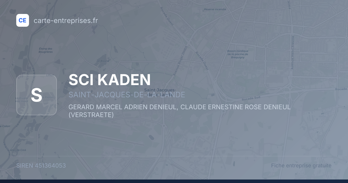 SCI KADEN — 451364053 — fiche entreprise