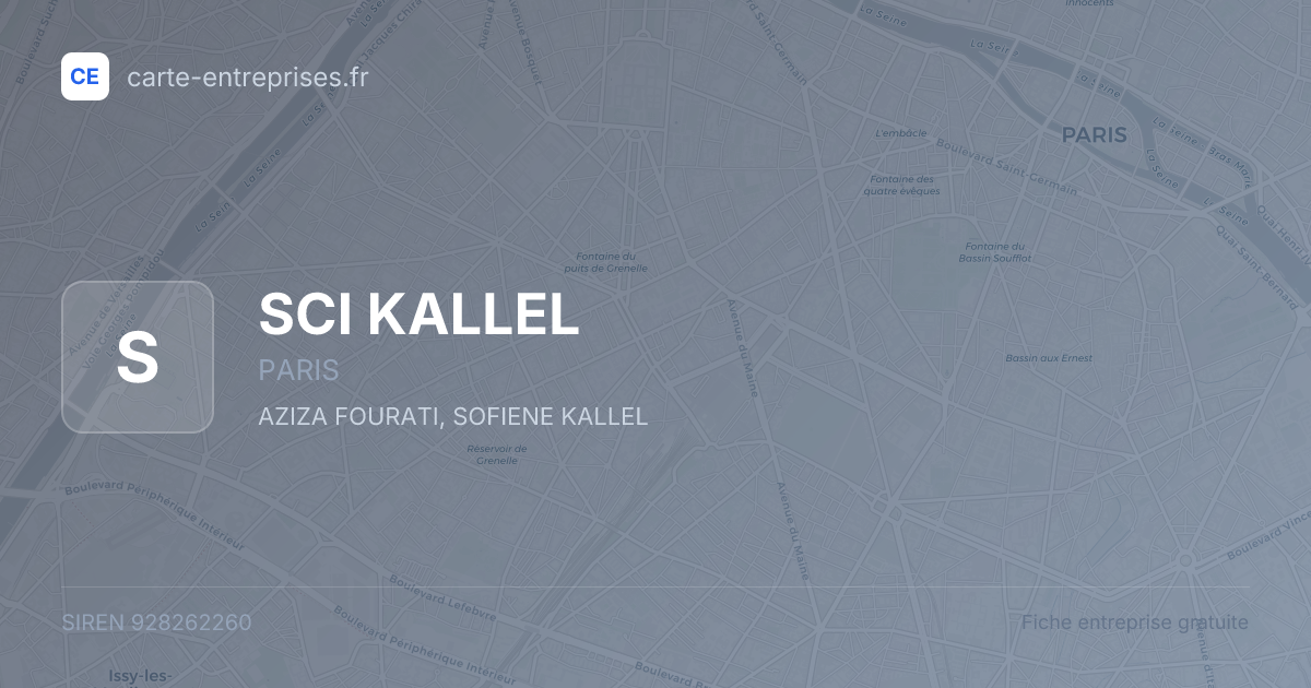 SCI KALLEL — 928262260 — fiche entreprise