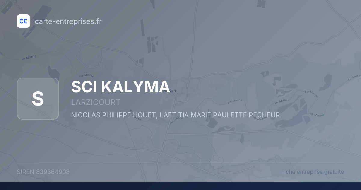 SCI KALYMA — 839364908 — fiche entreprise