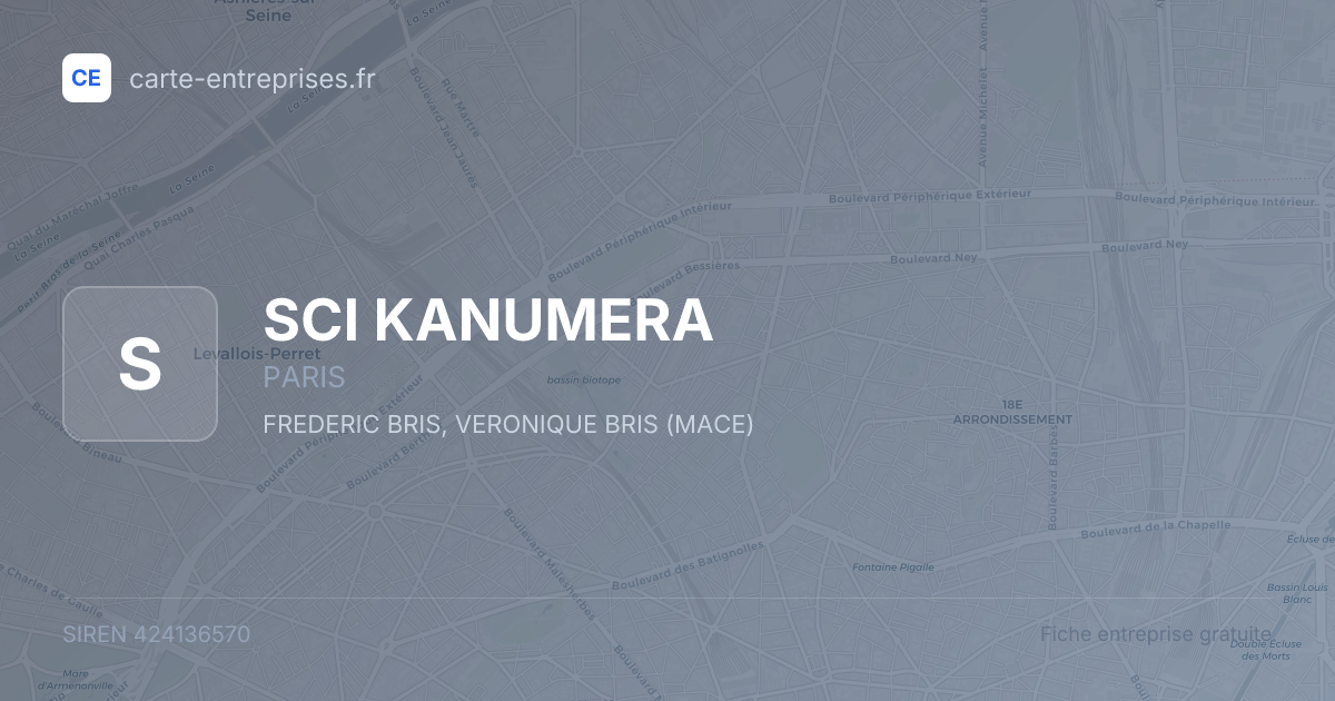 SCI KANUMERA — 424136570 — fiche entreprise