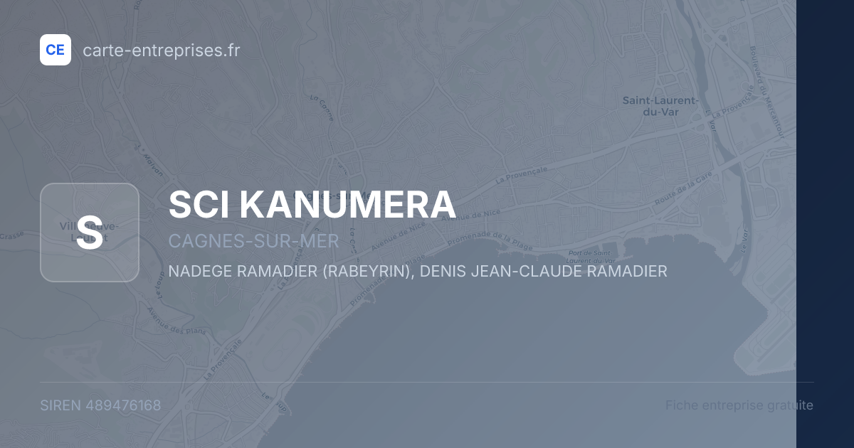SCI KANUMERA — 489476168 — fiche entreprise