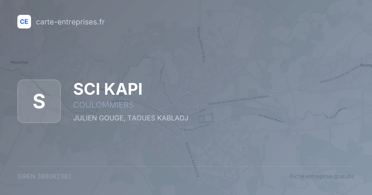 SCI KAPI — 388062382 — fiche entreprise