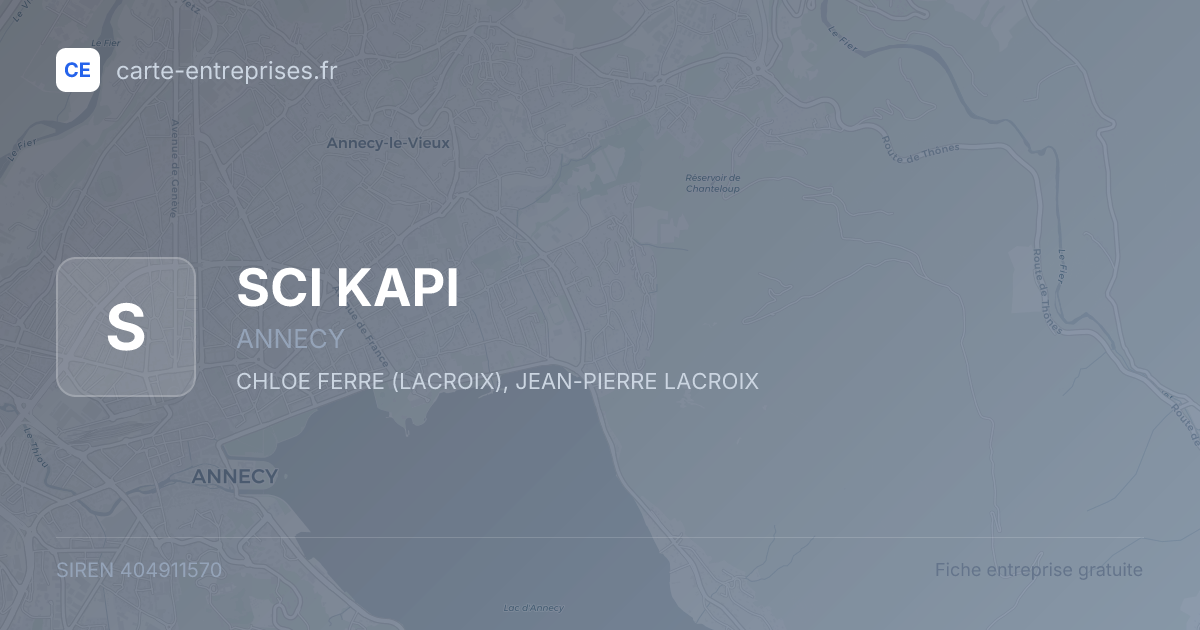 SCI KAPI — 404911570 — fiche entreprise
