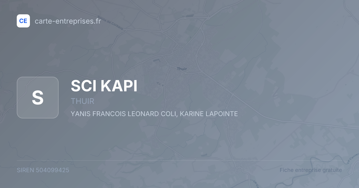 SCI KAPI — 504099425 — fiche entreprise