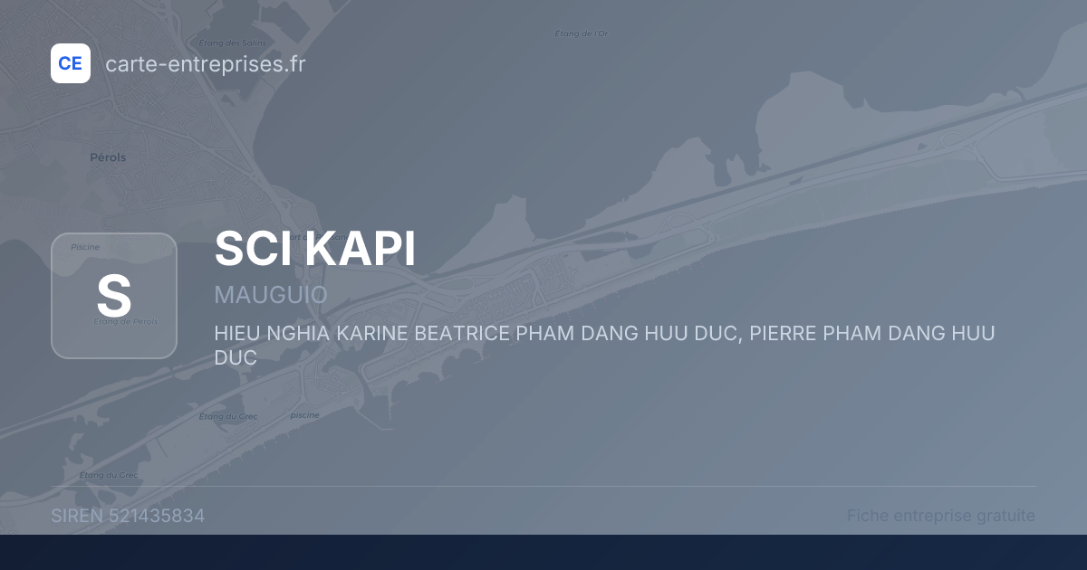SCI KAPI — 521435834 — fiche entreprise