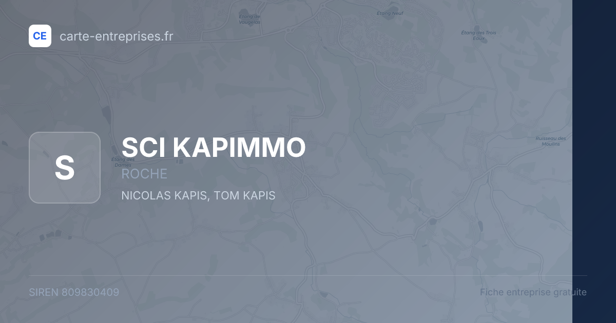 SCI KAPIMMO — 809830409 — fiche entreprise