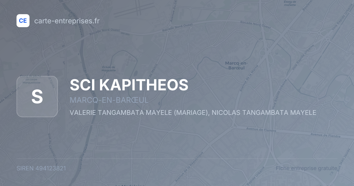 SCI KAPITHEOS — 494123821 — fiche entreprise
