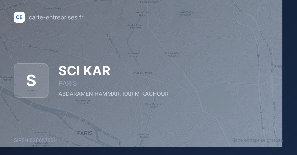SCI KAR — 828657551 — fiche entreprise