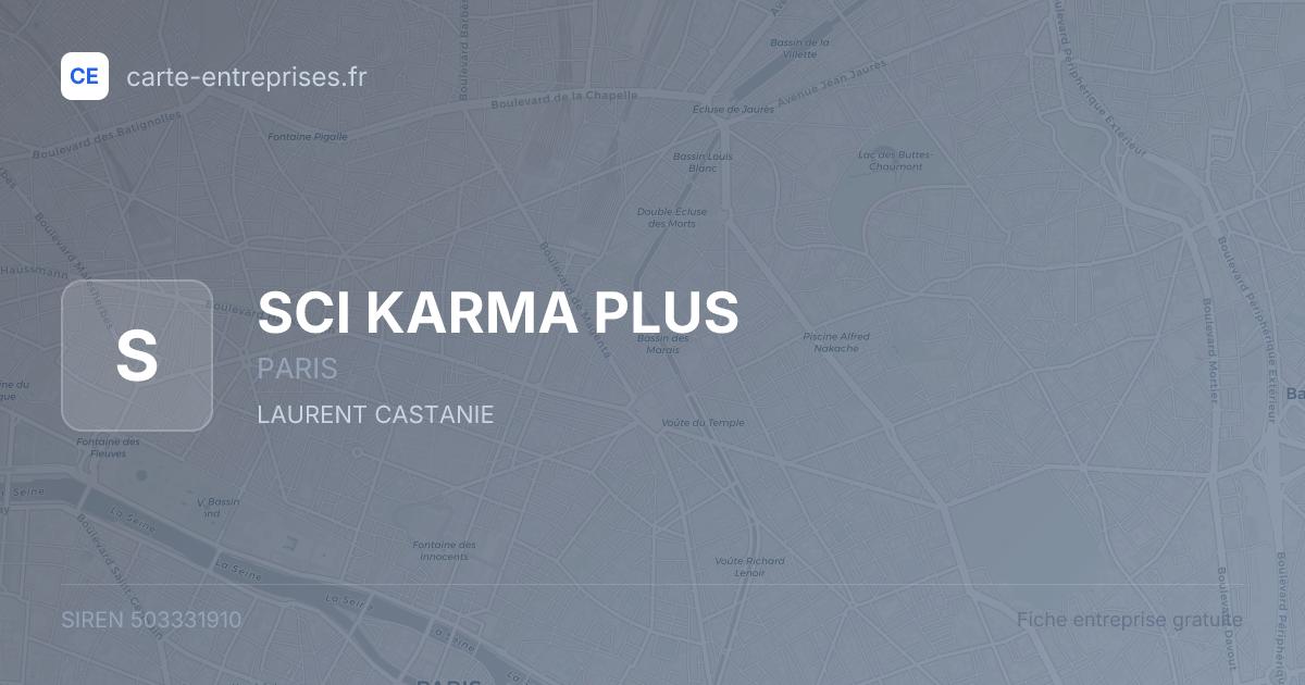 SCI KARMA PLUS — 503331910 — fiche entreprise