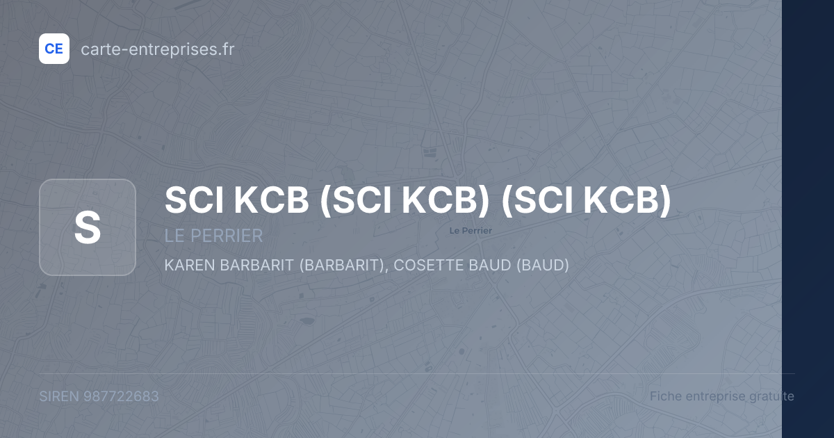 SCI KCB (SCI KCB) (SCI KCB) — 987722683 — fiche entreprise