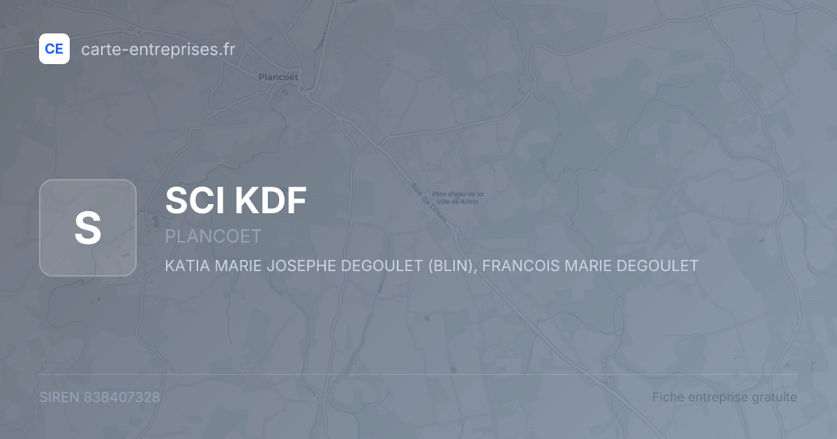 SCI KDF — 838407328 — fiche entreprise