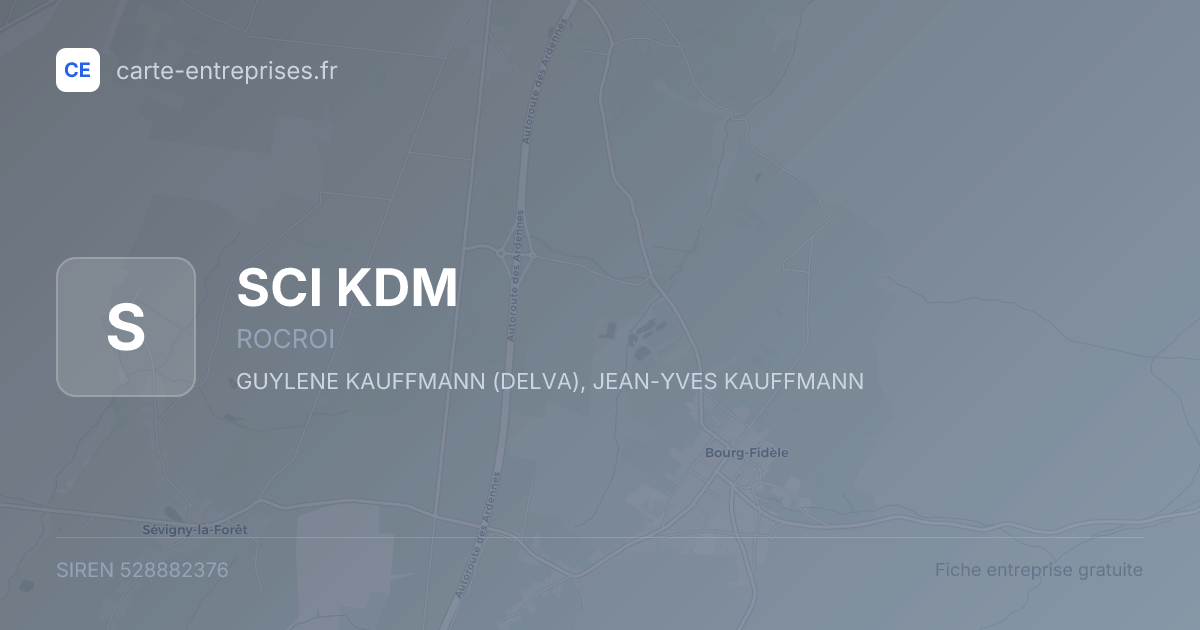 SCI KDM — 528882376 — fiche entreprise