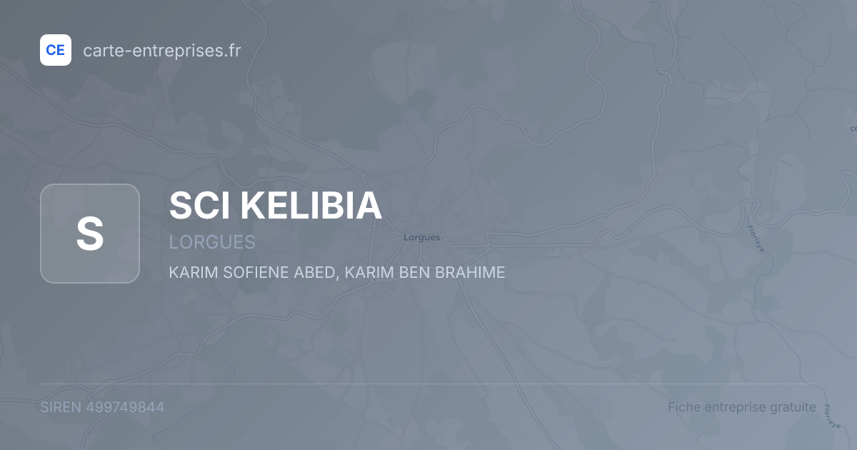 SCI KELIBIA — 499749844 — fiche entreprise