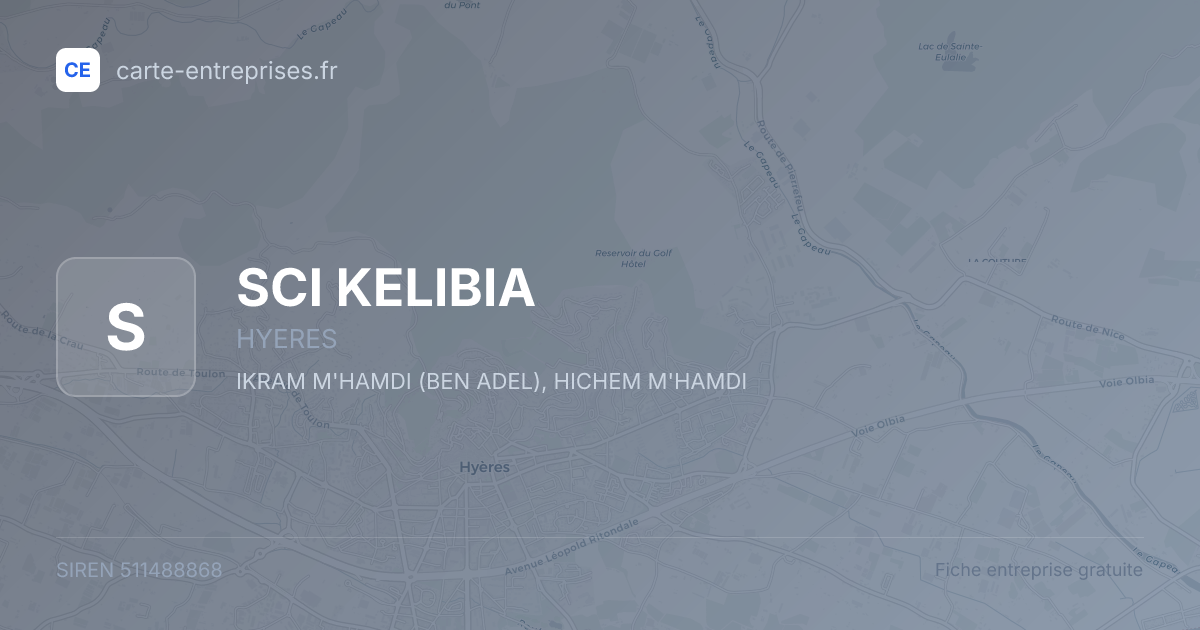SCI KELIBIA — 511488868 — fiche entreprise