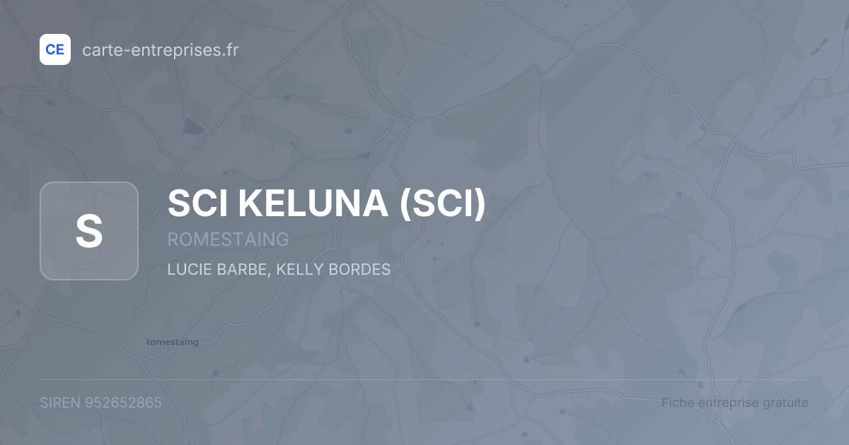 SCI KELUNA (SCI) — 952652865 — fiche entreprise