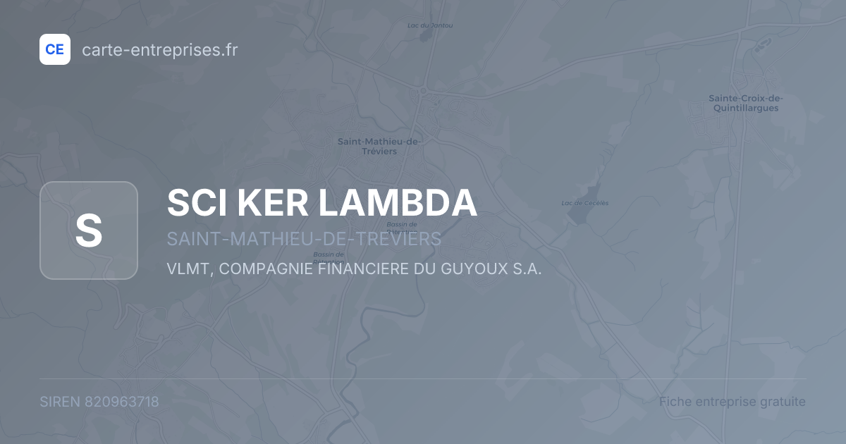 SCI KER LAMBDA — 820963718 — fiche entreprise