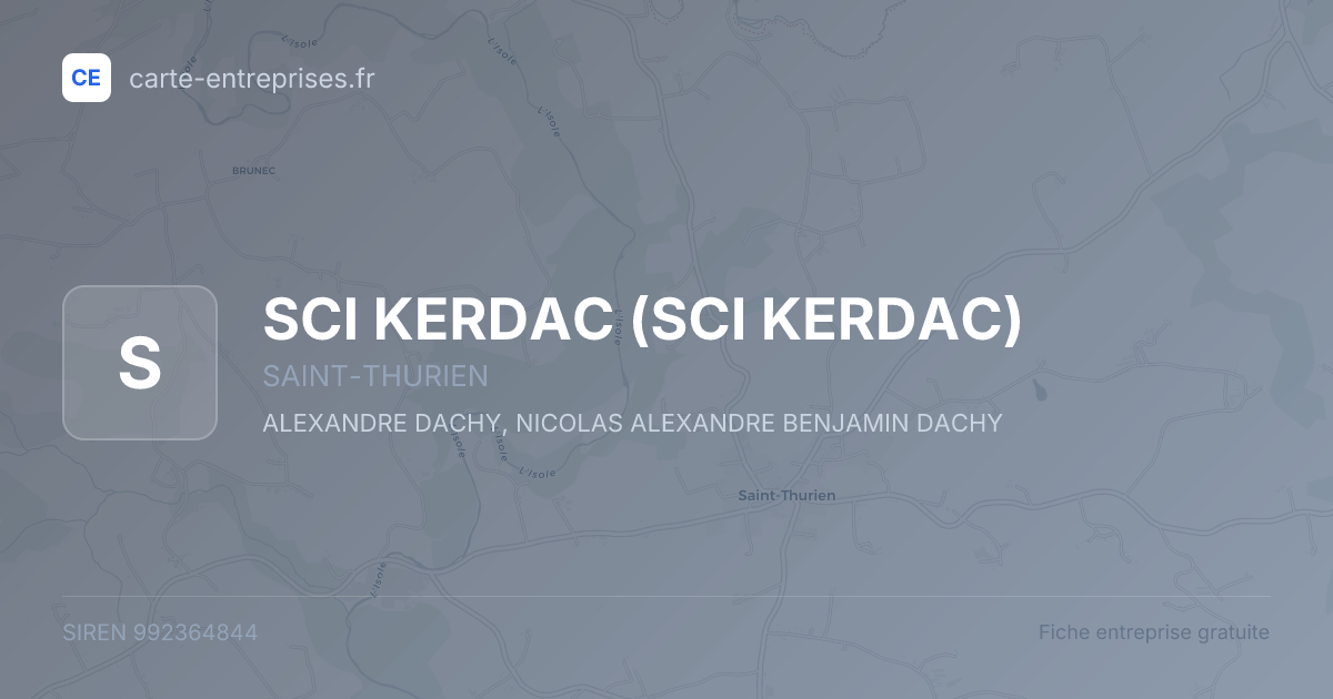 SCI KERDAC — 992364844 — fiche entreprise