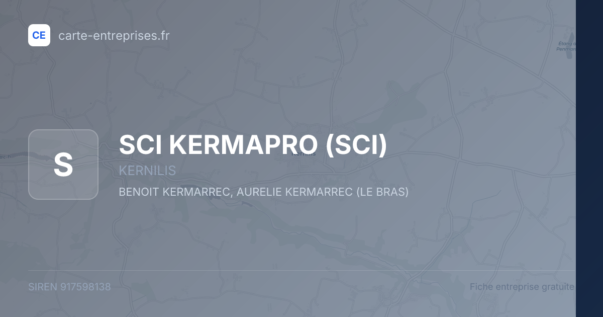 SCI KERMAPRO (SCI) — 917598138 — fiche entreprise