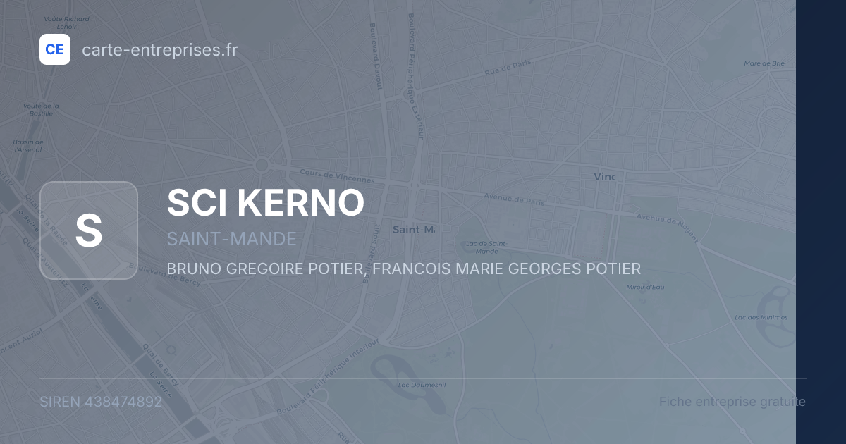 SCI KERNO — 438474892 — fiche entreprise