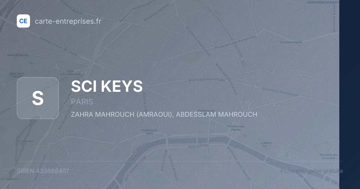 SCI KEYS — 433668407 — fiche entreprise