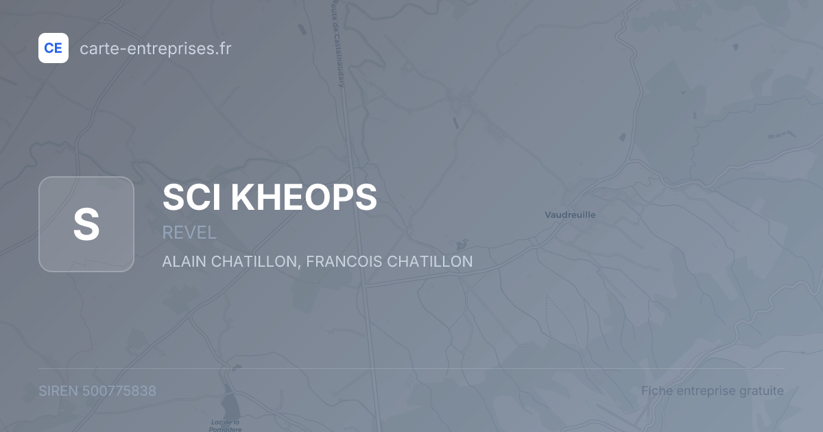 SCI KHEOPS — 500775838 — fiche entreprise