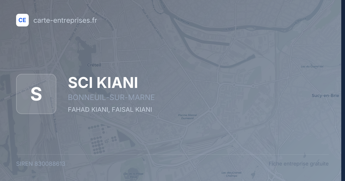 SCI KIANI — 830088613 — fiche entreprise