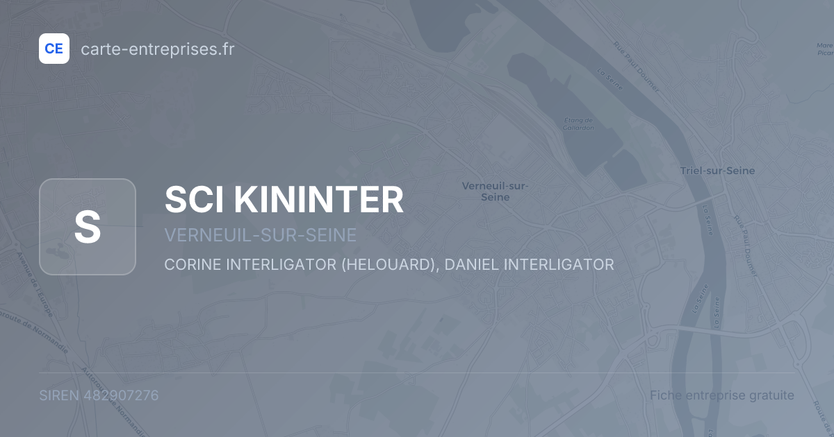 SCI KININTER — 482907276 — fiche entreprise