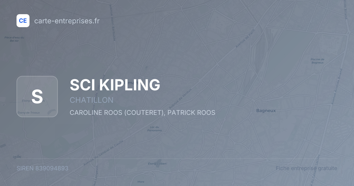 SCI KIPLING — 839094893 — fiche entreprise