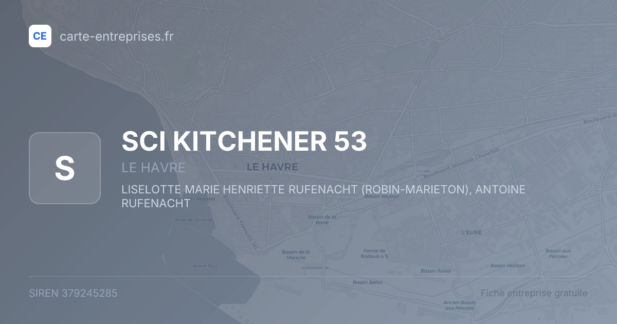 SCI KITCHENER 53 — 379245285 — fiche entreprise