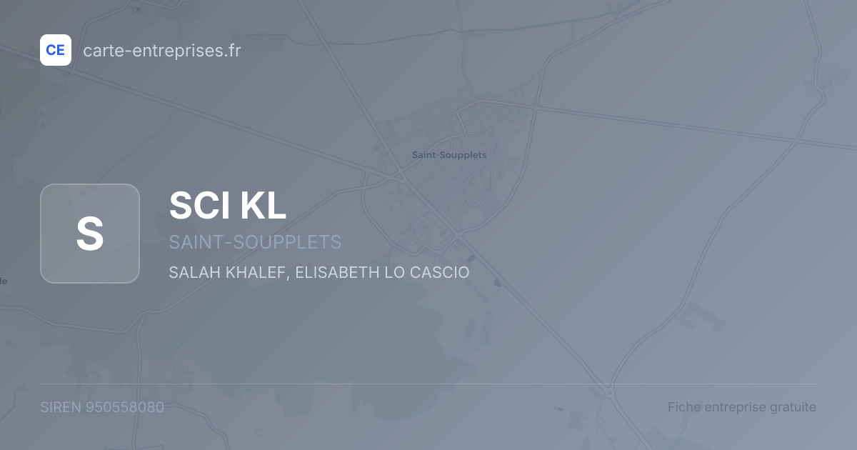 SCI KL — 950558080 — fiche entreprise